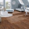 Kronostep 9195 Rustic Oak laminált padló sötétebb árnyalatú klasszikus padló, ami tökéletes modern és klasszikus nappaliba
