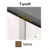 T-profil toldó-összekötő profil barna színű SPC falburkolathoz