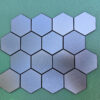 Hexa FerroX – ezüst fémhatású 3D falmatrica hatszög alakú, nagy hexagon méret