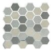 Kiber háló – ezüst keretes, szövethatású hatszög alakú 3D falmatrica, hexagon
